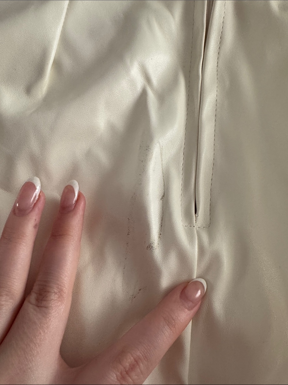 Windsor Cream Asymmetrical Wrap Mini Skirt - Picture 4 of 6